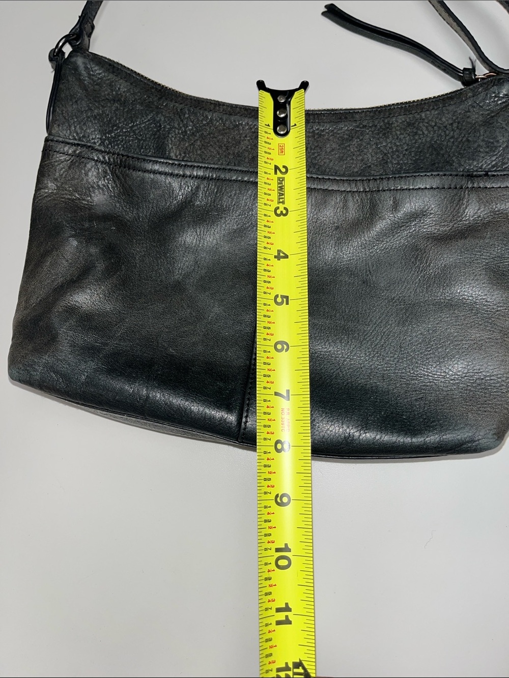 margot Black Leather Crossbody Bag with Zip Pockets - Picture 8 of 16
